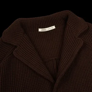 Maurizio Baldassari Knitwear | Dark Brown Zegna Baruffa Wool Brenta Jacket