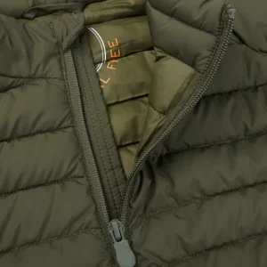 Save The Duck Outerwear | Dark Green Technical Down Leonard Nylon Gilet