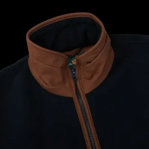 Alan Paine Coats & Jackets | Dark Navy Windblock Fleece Aylsham Jacket