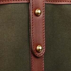 Frank Clegg Tote Bags | Dark Olive Cotton Canvas Market Tote Bag