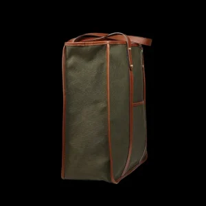 Frank Clegg Tote Bags | Dark Olive Cotton Canvas Market Tote Bag