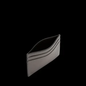 Smythson Wallets | Dark Steel Ludlow Leather Flat Card Holder