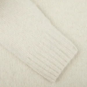 Aspesi Shirts | Ecru Beige Shetland Wool Polo Shirt