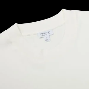 Sunspel T-Shirts | Ecru Heavyweight Cotton T-Shirt