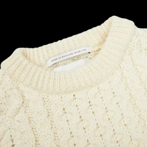 Peregrine Knitwear | Ecru Merino Wool Hudson Aran Jumper