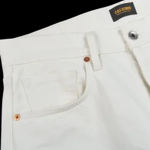 C.O.F Studio Jeans | Ecru Stone Washed Kuroki Cotton M5 Jeans