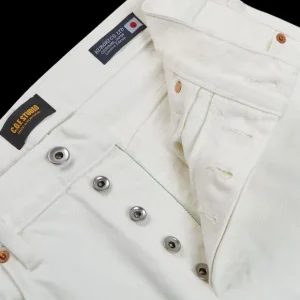 C.O.F Studio Jeans | Ecru Stone Washed Kuroki Cotton M5 Jeans