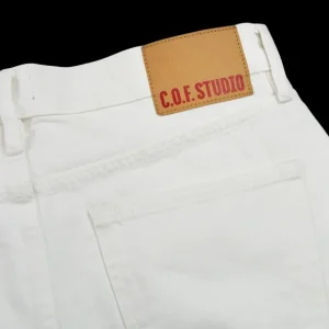 C.O.F Studio Jeans | Ecru Stone Washed Kuroki Cotton M5 Jeans