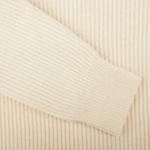 G.R.P Knitwear | Ecru Wool Cashmere Anorak Sweater