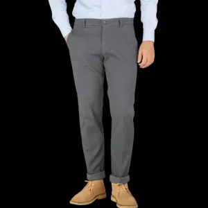 Berwich Trousers | Graphite Grey Cotton Stretch Chinos
