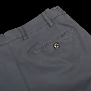 Berwich Trousers | Graphite Grey Cotton Stretch Chinos