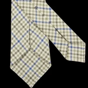 Dreaming Of Monday Ties | Green Blue Gunclub 7-Fold French Linen Tie