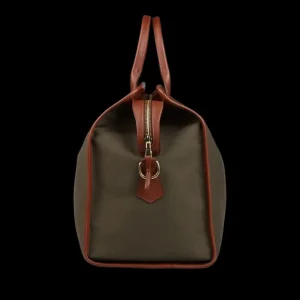 Frank Clegg Weekend Bags | Green Cotton Canvas Compass Travel Duffle