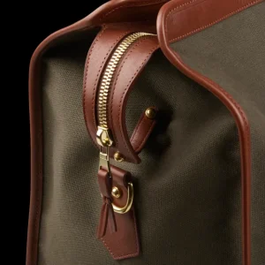 Frank Clegg Weekend Bags | Green Cotton Canvas Compass Travel Duffle
