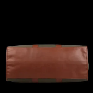 Frank Clegg Weekend Bags | Green Cotton Canvas Compass Travel Duffle