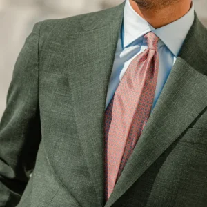 Baltzar Sartorial Suits | Green Melange Wool Linen Suit Jacket