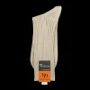Doré Doré Socks | Grege Beige Cotton Fil D'Ecosse Ribbed Socks