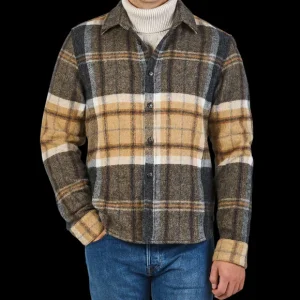 Peregrine Outerwear | Grey Barney Checked Wool Tweed Overshirt