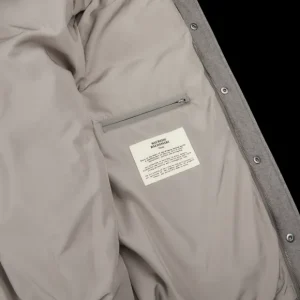 Maurizio Baldassari Outerwear | Grey Felted Cashmere Bomber Jacket