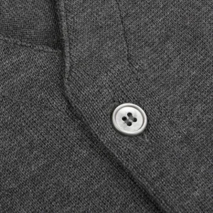Gran Sasso Knitwear | Grey Melange Knitted Merino Wool Waistcoat