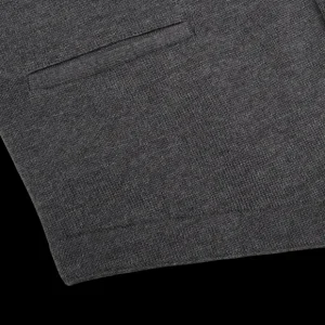 Gran Sasso Knitwear | Grey Melange Knitted Merino Wool Waistcoat