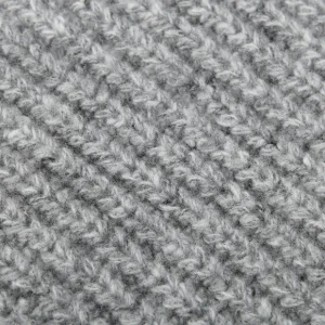 Inis Meain Knitwear | Grey Melange Wool Cashmere Boatbuilder Rollneck