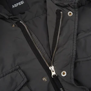 Aspesi Coats & Jackets | Grey Nylon Padded Field Jacket