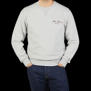 Tela Genova Knitwear | Grey Pure Cotton Benito Sweatshirt