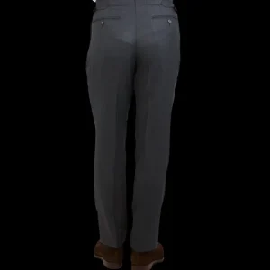 Baltzar Sartorial Suits | Grey Super 100'S Wool Pleated Suit Trousers