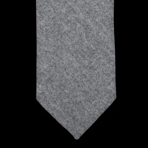 Amanda Christensen Ties | Grey Vbc Wool Flannel Lined Tie