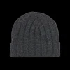 Amanda Christensen Beanies | Grey Wide Ribbed Cashmere Beanie