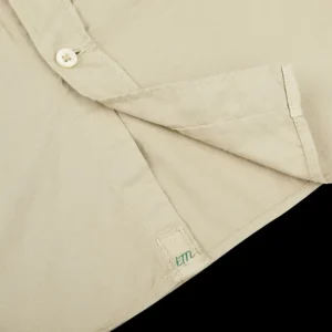 Tintoria Mattei Shirts | Khaki Beige Overdyed Cotton Poplin Shirt