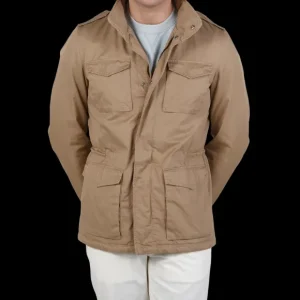 Herno Coats & Jackets | Khaki Washed Cotton Field Jacket