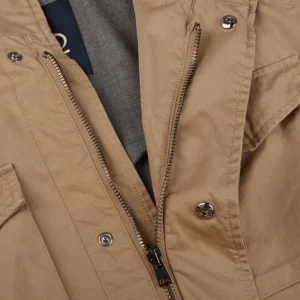 Herno Coats & Jackets | Khaki Washed Cotton Field Jacket