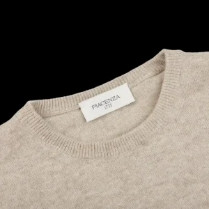 Piacenza Cashmere Knitwear | Light Beige Cashmere Crewneck
