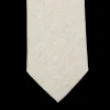 Amanda Christensen Ties | Light Beige Herringbone Wool Silk Lined Tie