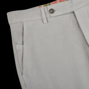 Berwich Trousers | Light Grey Cotton Moleskin Chinos