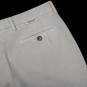 Berwich Trousers | Light Grey Cotton Moleskin Chinos