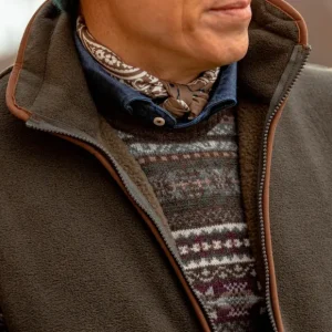 Alan Paine Gilets | Moss Green Fleece Aylsham Gilet