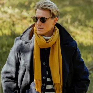 Piacenza Cashmere Scarves | Mustad Yellow Cashmere Aeternum Scarf