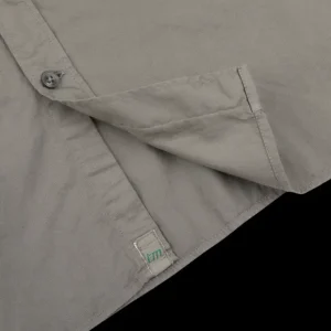 Tintoria Mattei Shirts | Muted Green Overdyed Cotton Poplin Shirt
