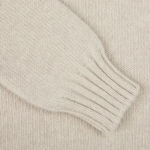 Fedeli Knitwear | Natural Beige Wool Cashmere Rollneck