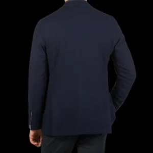 Boglioli Blazers | Navy Blue Brushed Wool K Jacket