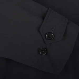 Aspesi Outerwear | Navy Blue Cotton Thermore Impermeabile Coat