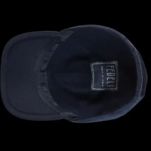 Fedeli Hats | Navy Blue Felted Cashmere Cap