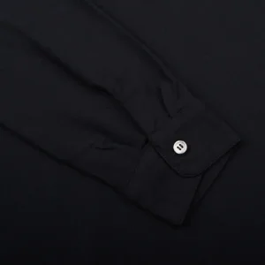 Zanone Shirts | Navy Blue Ice Cotton Ls Polo Shirt