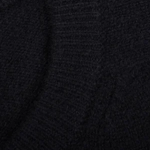 Alan Paine Sweaters | Navy Blue Lambswool Crew Neck