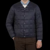 Taion Coats & Jackets | Navy Blue Nylon Down Padded Jacket