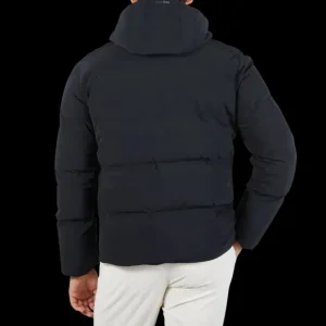 Herno Coats & Jackets | Navy Blue Nylon Down Padded Laminar Jacket