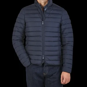 Save The Duck Coats & Jackets | Navy Blue Nylon Technical Down Lewis Jacket